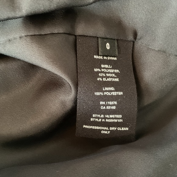 Women's Black Wool blend Blazer, New, 0 - Picture 6 of 7